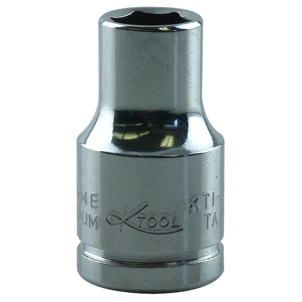 K-Tool International 3/8" Drive, 8mm Metric Socket, 6 Points, Standard 6Pt, Chrome 8mm, 3/8"Dr KTI-27108 - main